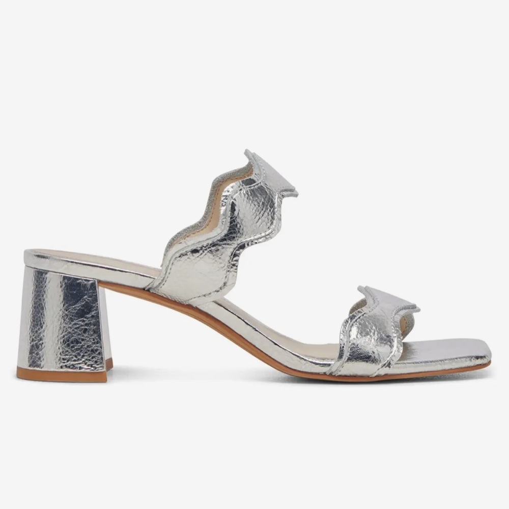 NIB Dolce Vita Ilva Mid Sandal in silver size 7 - Picture 2 of 7